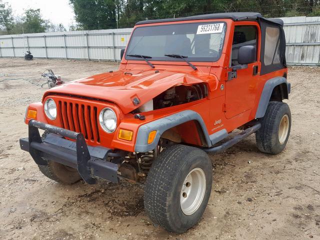 1J4FA29116P782544 - 2006 JEEP WRANGLER / ORANGE photo 2