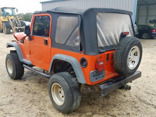 1J4FA29116P782544 - 2006 JEEP WRANGLER / ORANGE photo 3