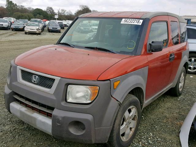 5J6YH18533L021732 - 2003 HONDA ELEMENT EX ORANGE photo 2