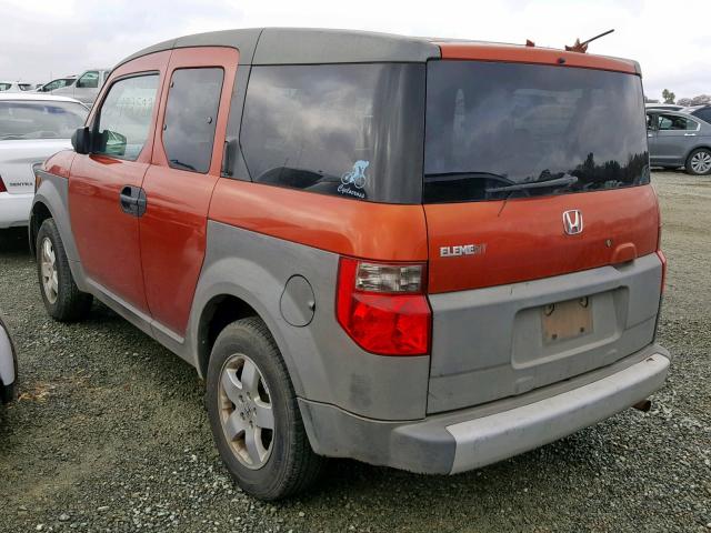 5J6YH18533L021732 - 2003 HONDA ELEMENT EX ORANGE photo 3