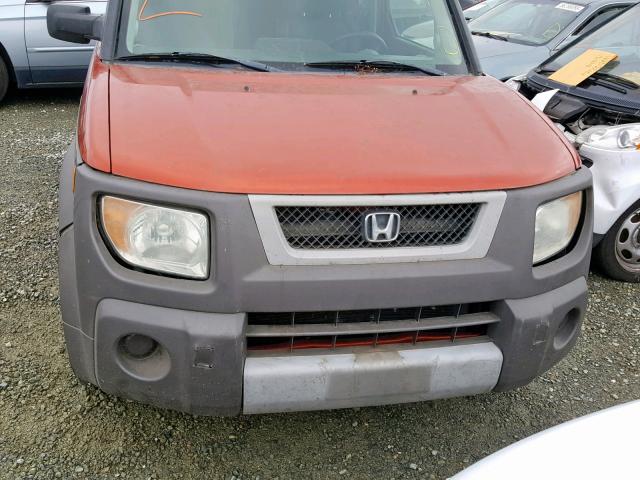 5J6YH18533L021732 - 2003 HONDA ELEMENT EX ORANGE photo 9