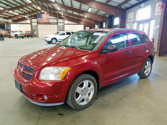 1B3HB48B77D158625 - 2007 DODGE CALIBER SX RED photo 2