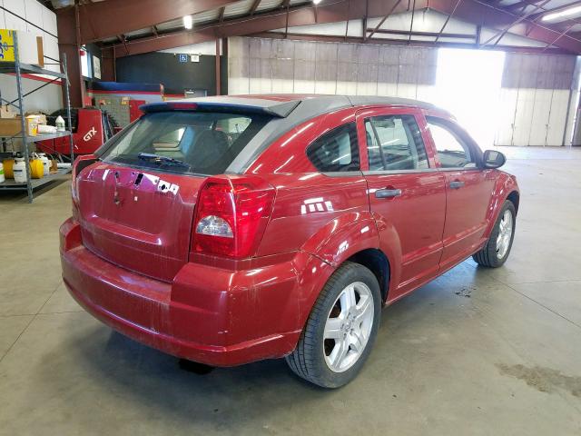 1B3HB48B77D158625 - 2007 DODGE CALIBER SX RED photo 4