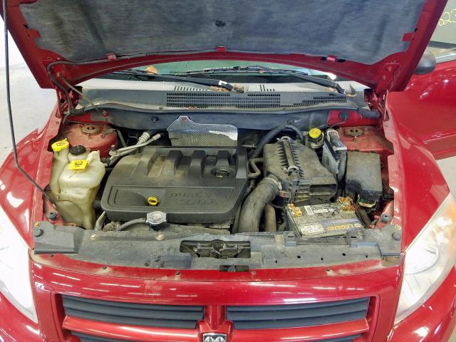 1B3HB48B77D158625 - 2007 DODGE CALIBER SX RED photo 7