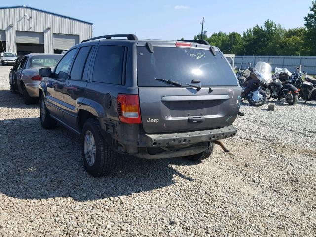 1J4GX48S54C212401 - 2004 JEEP GRAND CHER GRAY photo 3