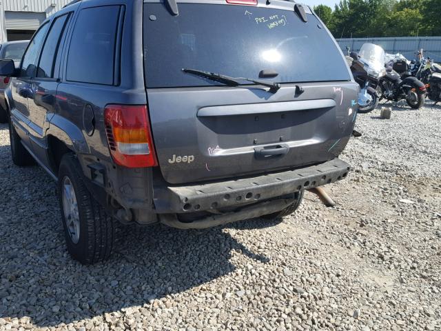 1J4GX48S54C212401 - 2004 JEEP GRAND CHER GRAY photo 9