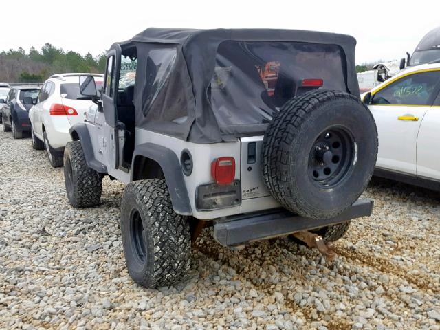 1J4FA39SX2P742262 - 2002 JEEP WRANGLER / SILVER photo 3