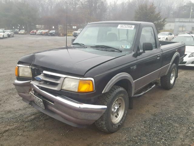 1FTCR11U5TUC61356 - 1996 FORD RANGER BLACK photo 2