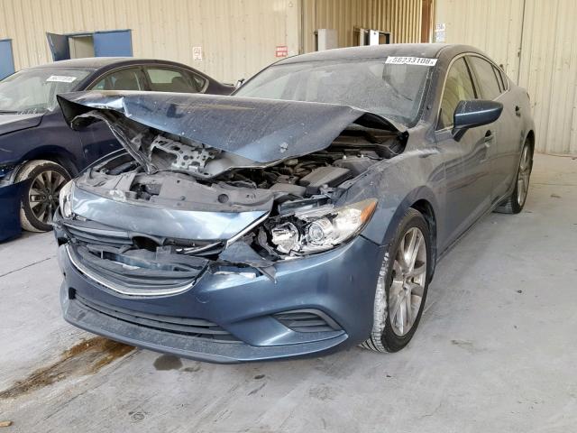 JM1GJ1V66E1123351 - 2014 MAZDA 6 TOURING BLUE photo 2