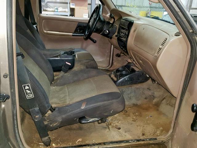 1FTYR10D73PA22249 - 2003 FORD RANGER GRAY photo 5