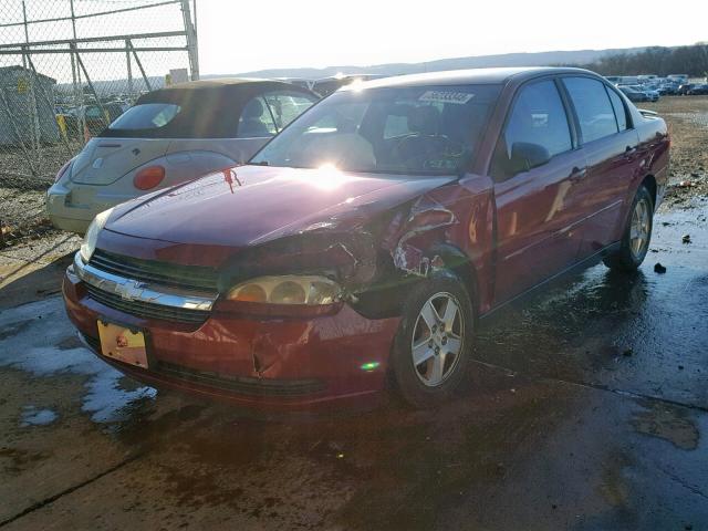 1G1ZT54815F136582 - 2005 CHEVROLET MALIBU LS წითელი ფოტო 2