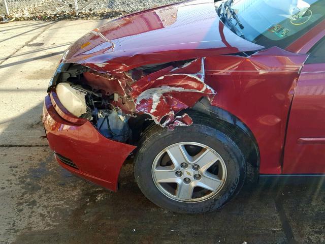 1G1ZT54815F136582 - 2005 CHEVROLET MALIBU LS წითელი ფოტო 9