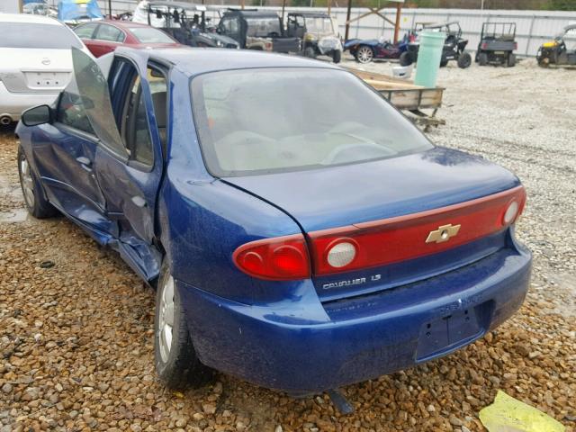 1G1JF52F947230191 - 2004 CHEVROLET CAVALIER L BLUE photo 3