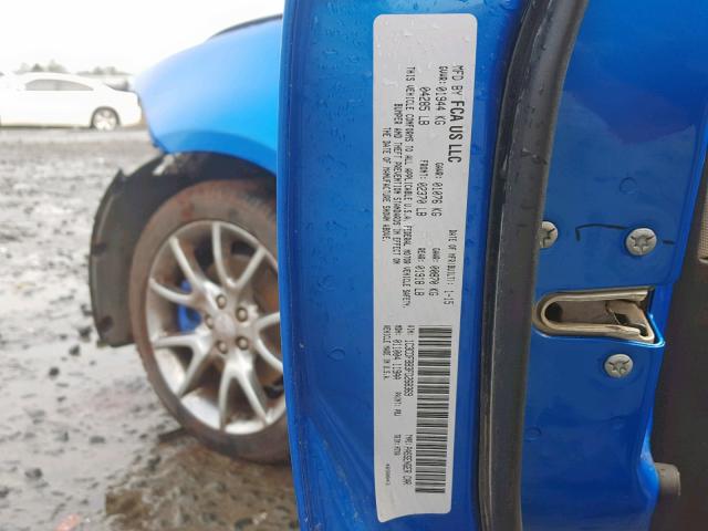 1C3CDFBB3FD268369 - 2015 DODGE DART SXT BLUE photo 10