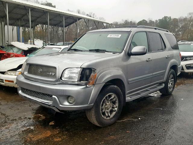 5TDZT38A34S209345 - 2004 TOYOTA SEQUOIA LI GRAY photo 2