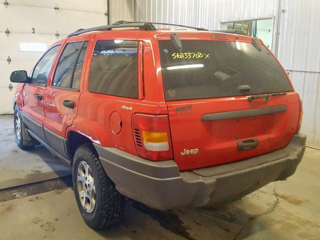 1J4GW58S4XC577875 - 1999 JEEP GRAND CHER RED photo 3