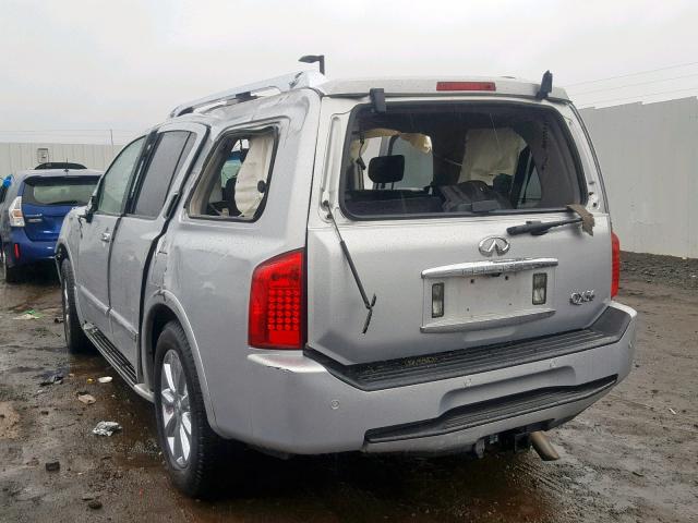 5N3AA08C58N901480 - 2008 INFINITI QX56 SILVER photo 3