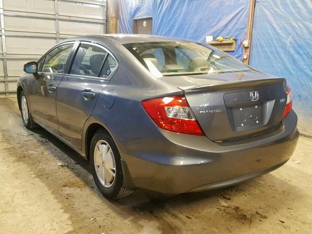 2HGFB2F66CH325314 - 2012 HONDA CIVIC HF GRAY photo 3