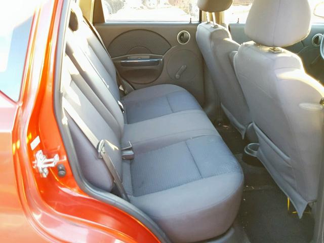 KL1TD66618B187837 - 2008 CHEVROLET AVEO BASE მუქწითელი ფოტო 6