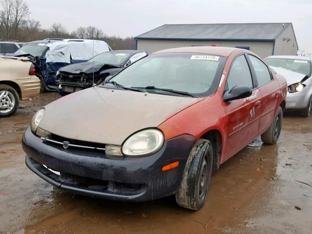 1B3ES46CX1D274276 - 2001 DODGE NEON SE RED photo 2