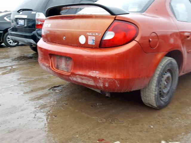 1B3ES46CX1D274276 - 2001 DODGE NEON SE RED photo 9