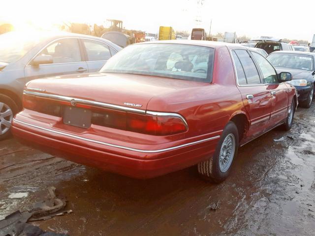 2MELM75W5VX632278 - 1997 MERCURY GRAND MARQ MAROON photo 4