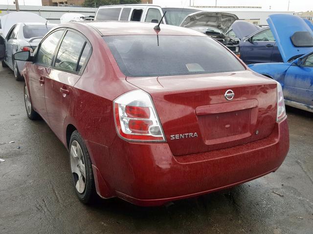 3N1AB61E68L735241 - 2008 NISSAN SENTRA 2.0 BURGUNDY photo 3