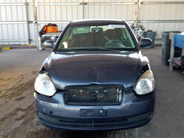 KMHCM3AC4AU164238 - 2010 HYUNDAI ACCENT BLU BLACK photo 9