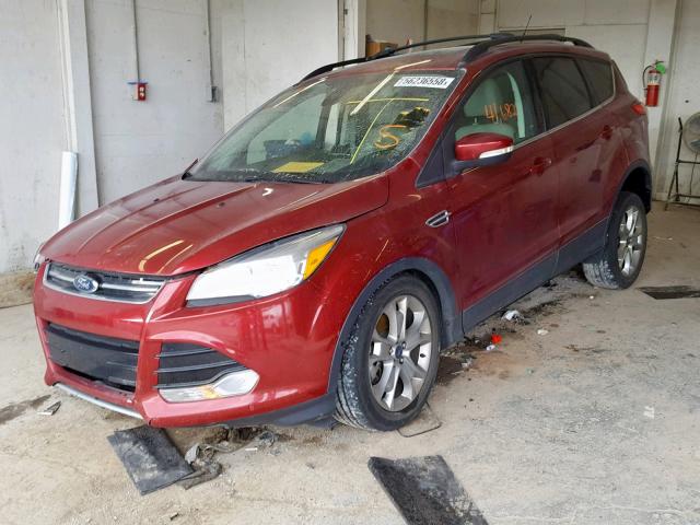 1FMCU9HX3DUA81609 - 2013 FORD ESCAPE SEL BURGUNDY photo 2