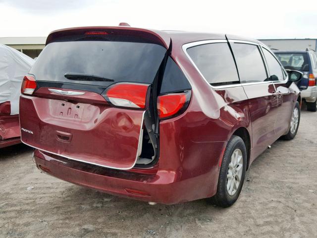 2C4RC1DG4HR508954 - 2017 CHRYSLER PACIFICA T MAROON photo 4