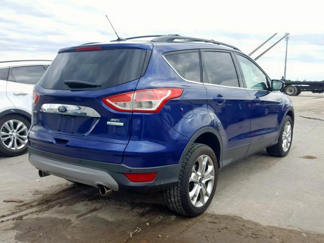 1FMCU0HX4DUD22573 - 2013 FORD ESCAPE SEL BLUE photo 4