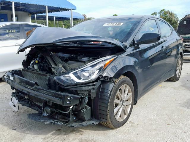 5NPDH4AE1EH509438 - 2014 HYUNDAI ELANTRA SE BLACK photo 2