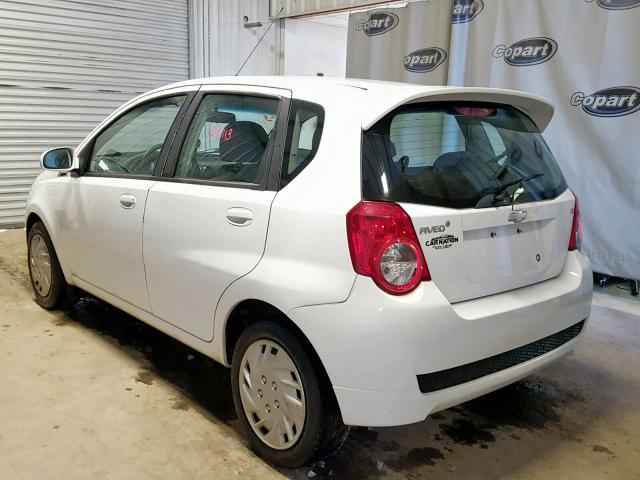 KL1TG6DE5BB184562 - 2011 CHEVROLET AVEO LT WHITE photo 3