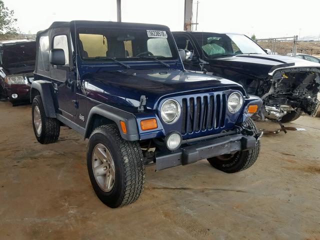 1J4FA69S83P365630 - 2003 JEEP WRANGLER / BLUE photo 1