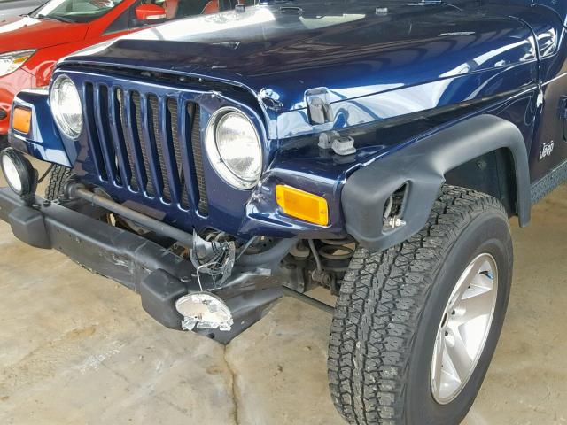 1J4FA69S83P365630 - 2003 JEEP WRANGLER / BLUE photo 9