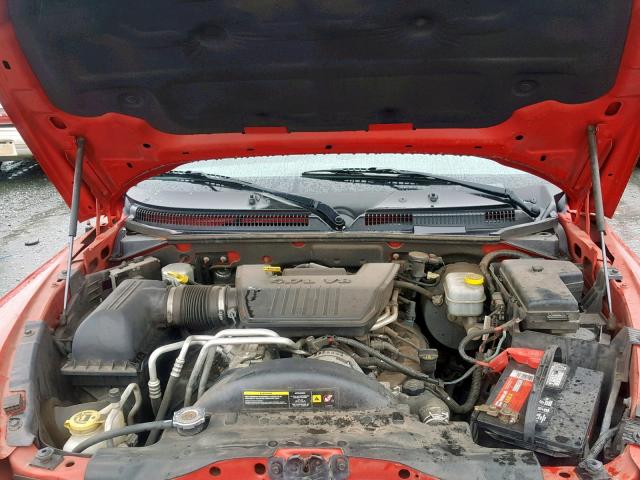 1D7HE48N48S538623 - 2008 DODGE DAKOTA QUA RED photo 7