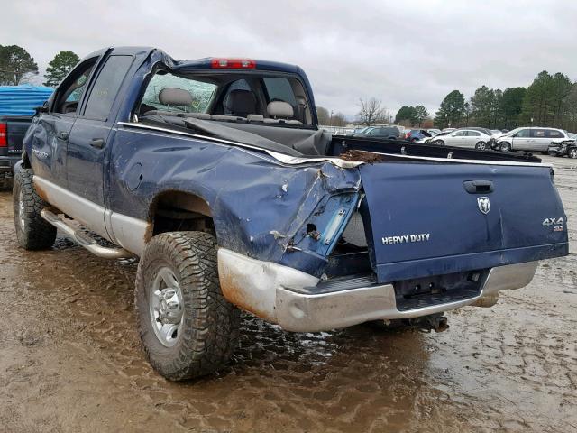 3D7KS28C15G845932 - 2005 DODGE RAM 2500 S BLUE photo 3