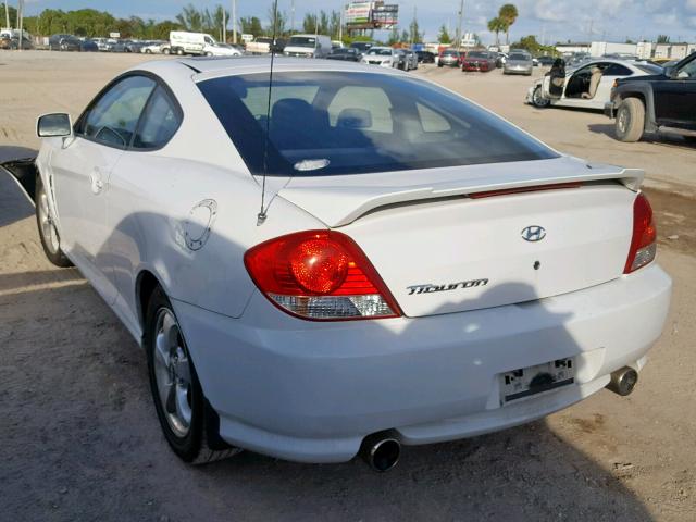 KMHHM65D26U199734 - 2006 HYUNDAI TIBURON GS WHITE photo 3