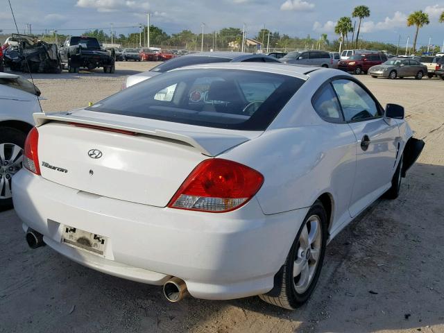 KMHHM65D26U199734 - 2006 HYUNDAI TIBURON GS WHITE photo 4