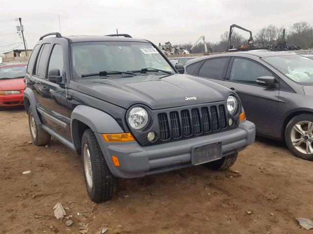 1J4GL48KX5W574946 - 2005 JEEP LIBERTY SP BLACK photo 1