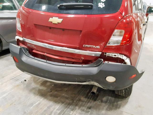 3GNAL2EK5ES640942 - 2014 CHEVROLET CAPTIVA LS RED photo 9