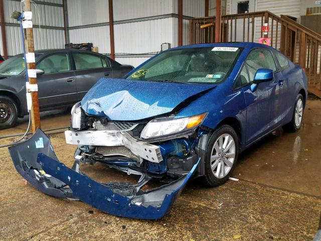 2HGFG3B17CH521666 - 2012 HONDA CIVIC EXL BLUE photo 2