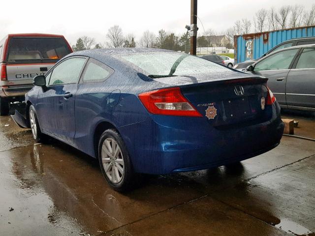 2HGFG3B17CH521666 - 2012 HONDA CIVIC EXL BLUE photo 3