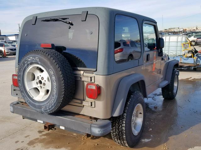 1J4FA49S53P344917 - 2003 JEEP WRANGLER / GREEN photo 4