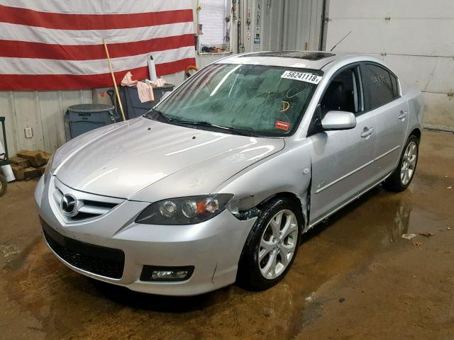 JM1BK324581864455 - 2008 MAZDA 3 S SILVER photo 2