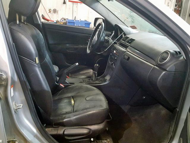 JM1BK324581864455 - 2008 MAZDA 3 S SILVER photo 5