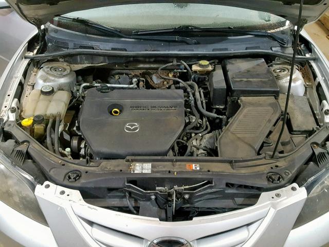 JM1BK324581864455 - 2008 MAZDA 3 S SILVER photo 7