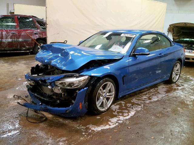 WBA3T3C50EP737546 - 2014 BMW 435 I BLUE photo 2