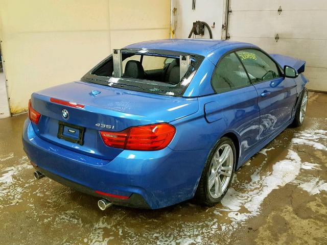 WBA3T3C50EP737546 - 2014 BMW 435 I BLUE photo 4