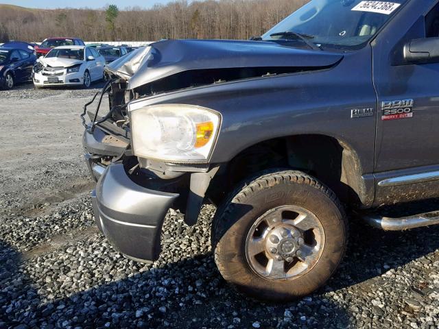 1D7KS28D77J577785 - 2007 DODGE RAM 2500 S GRAY photo 9